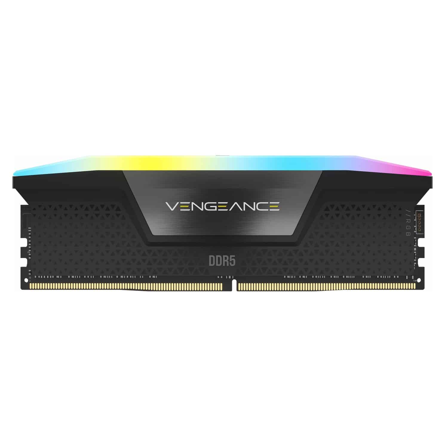Corsair-Vengeance-RGB-DDR5-Single-Black-1-1500x1500 رم Corsair Vengeance RGB DDR5 16GB Single 5600MHz CL40 - Black - تصویر 1