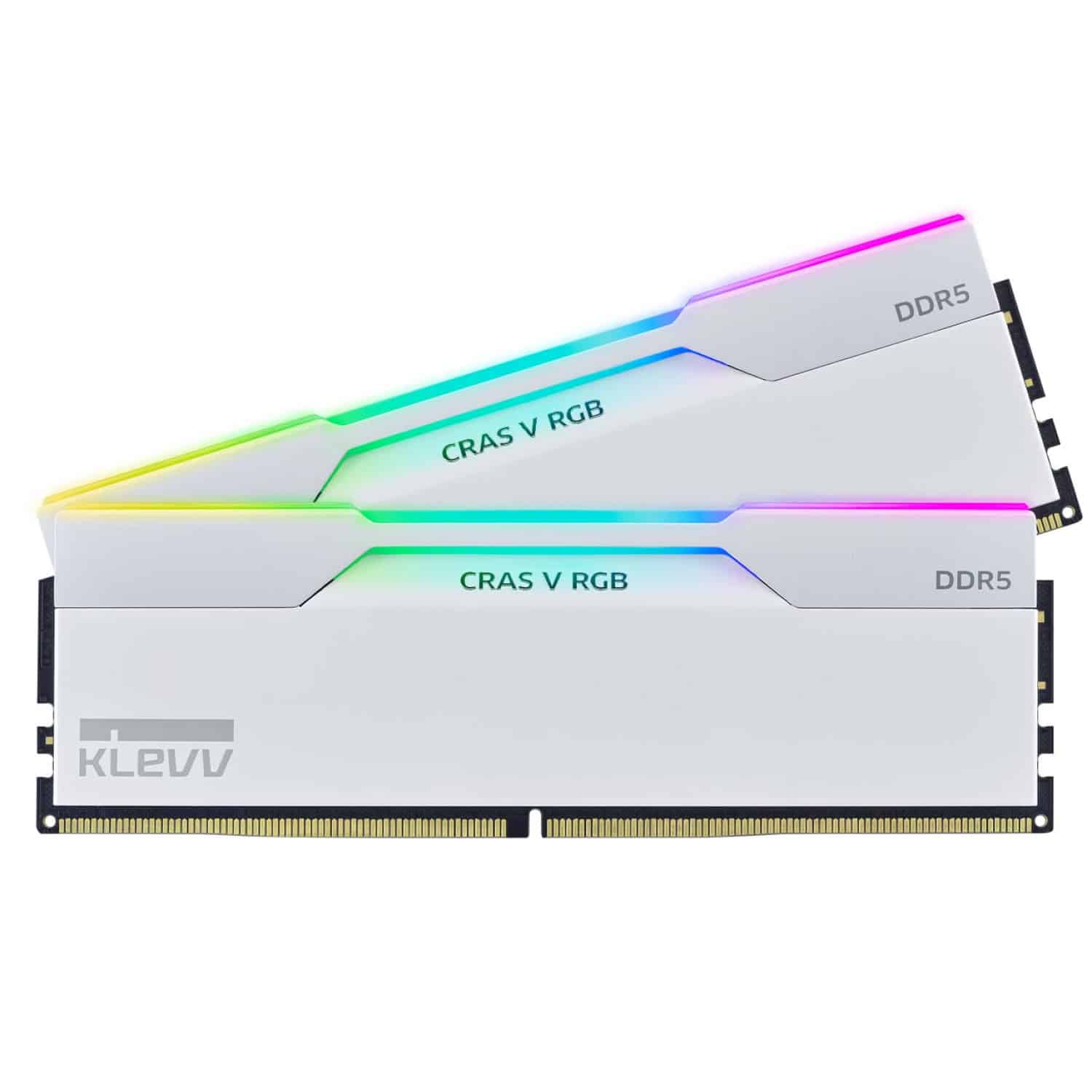 Cras-V-RGB-White-1-1500x1500 رم KLEVV Cras V RGB 48GB Dual 7200MHz CL34 - White - تصویر 1