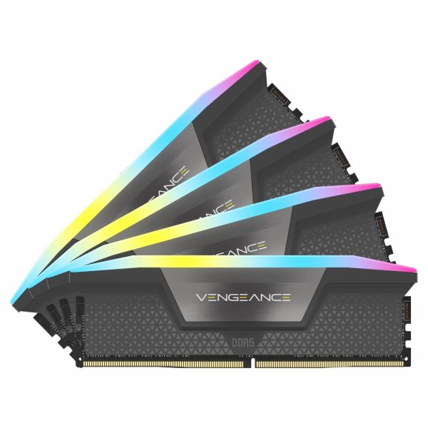 رم Corsair Vengeance RGB DDR5 64GB Quad 5600MHz CL36 - Cool Grey