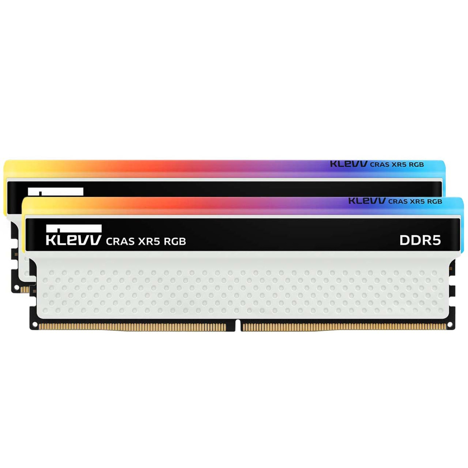 رم KLEVV Cras XR5 RGB 32GB Dual 6200MHz CL32 – White_6904fa8dc04f1.jpeg رم KLEVV Cras XR5 RGB 32GB Dual 6200MHz CL32 - White - تصویر 1