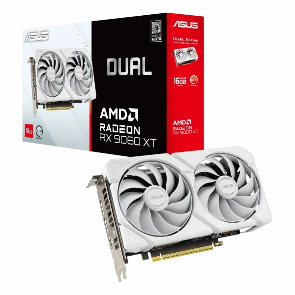 کارت گرافیک ASUS Dual Radeon RX 9060 XT 16GB - White