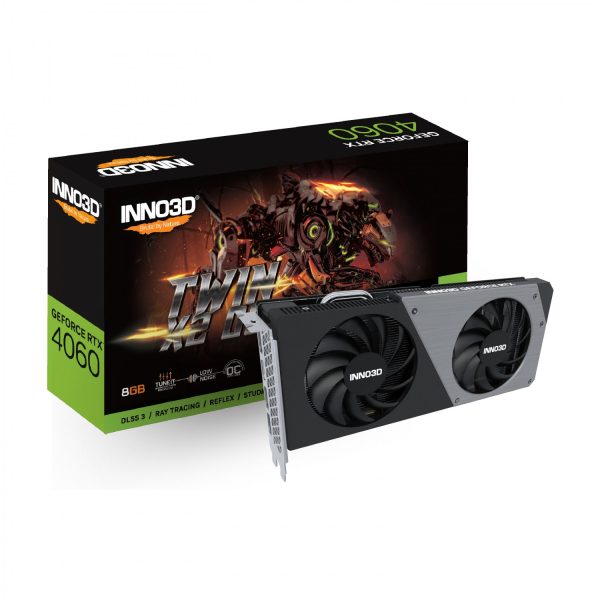 کارت گرافیک Inno3D RTX 4060 Twin X2 OC 8GB - Black