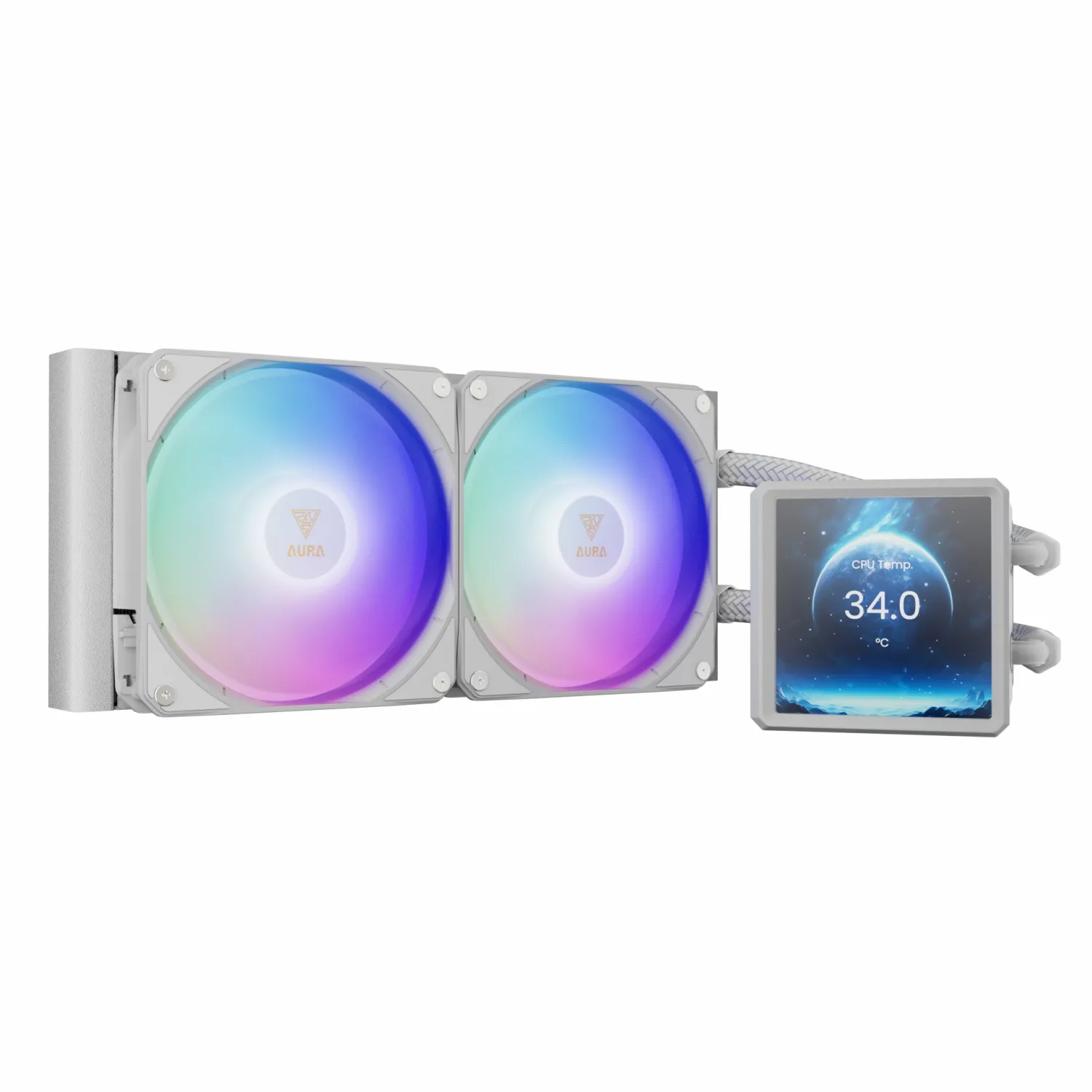 کولر پردازنده Gamdias Aura GL240 LCD – White_68ed56ed3a997.webp کولر پردازنده Gamdias Aura GL240 LCD - White - تصویر 1