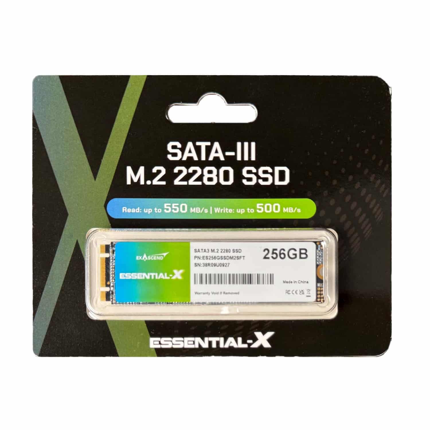 حافظه اس اس دی ExAscend Essential X M.2 SATA 256GB_691a67b79e271.jpeg حافظه اس اس دی ExAscend Essential X M.2 SATA 256GB - تصویر 1