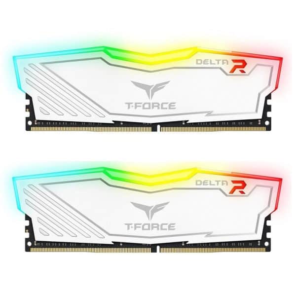 رم TeamGroup T-Force DELTA RGB DDR4 16GB Dual 3600MHz CL18 - White