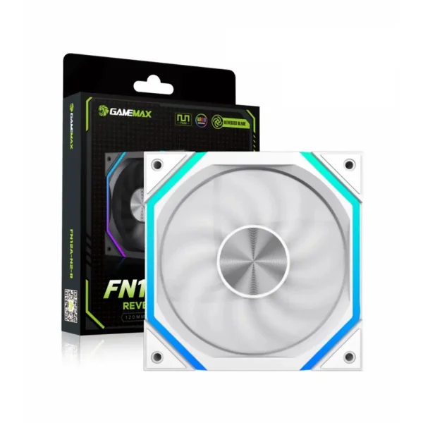 فن کیس GameMax FN12A-N2 Reverse Blade - White