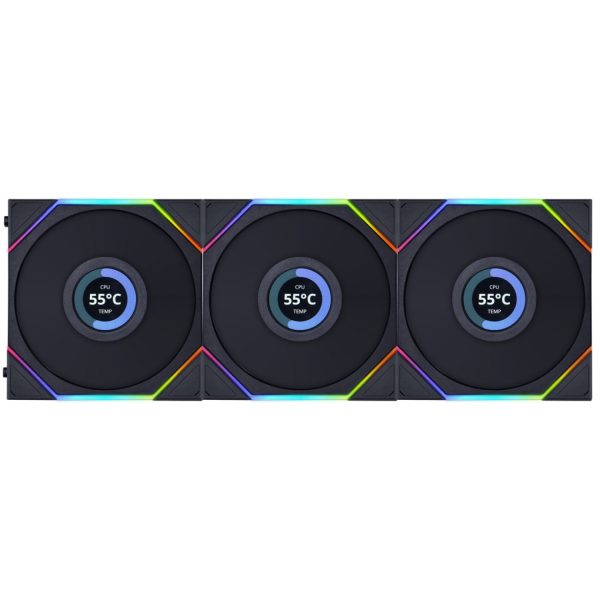 فن کیس Lian Li UNI Fan TL120 LCD Reverse Blade - 3 in 1 - Black