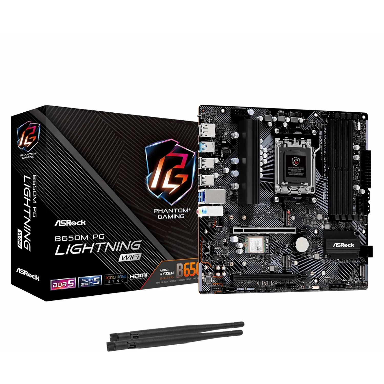 مادربرد ASRock B650M PG Lightning WiFi_6910cf01e0f25.webp مادربرد ASRock B650M PG Lightning WiFi - تصویر 1