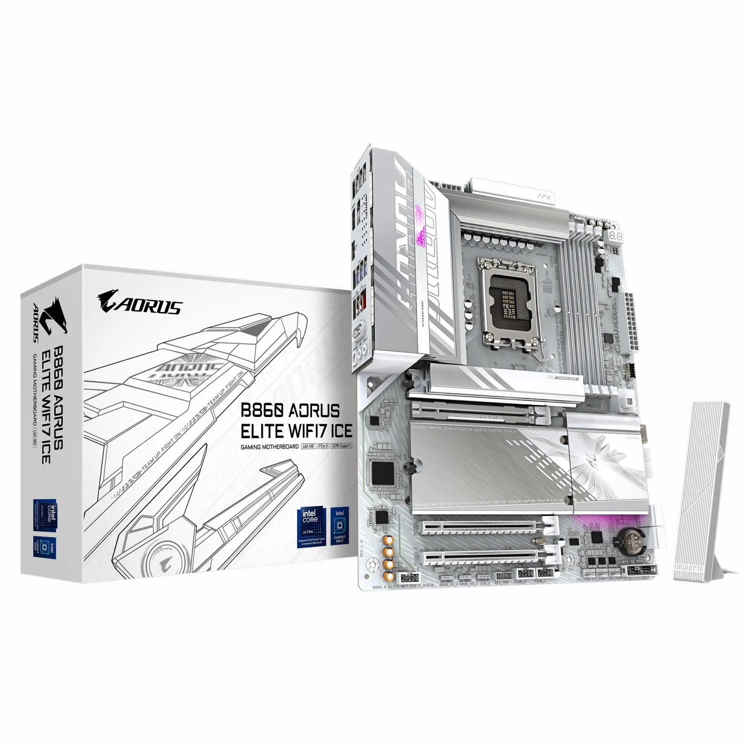 مادربرد GIGABYTE B860 AORUS ELITE WIFI7 ICE_6919915f0f732.webp مادربرد GIGABYTE B860 AORUS ELITE WIFI7 ICE - تصویر 1