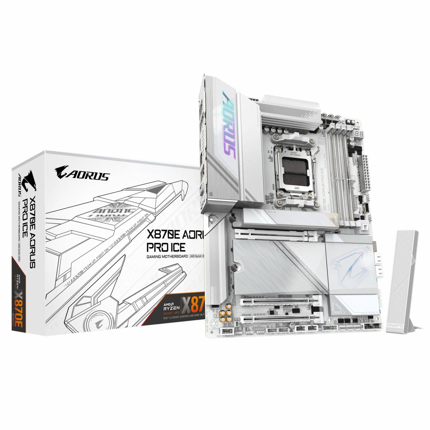مادربرد GIGABYTE X870E AORUS PRO ICE_691b11e801eea.jpeg مادربرد GIGABYTE X870E AORUS PRO ICE - تصویر 1
