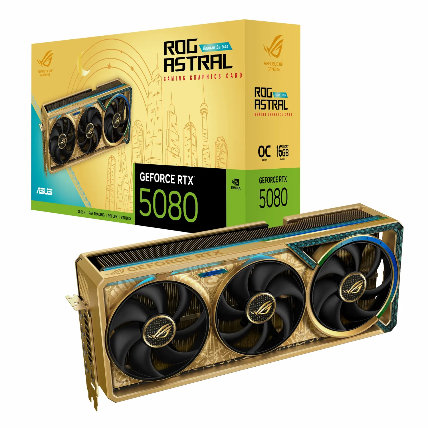 کارت گرافیک ASUS ROG Astral RTX 5080 Dhahab OC 16G_6910c4e73f1e6.webp کارت گرافیک ASUS ROG Astral RTX 5080 Dhahab OC 16G - تصویر 1