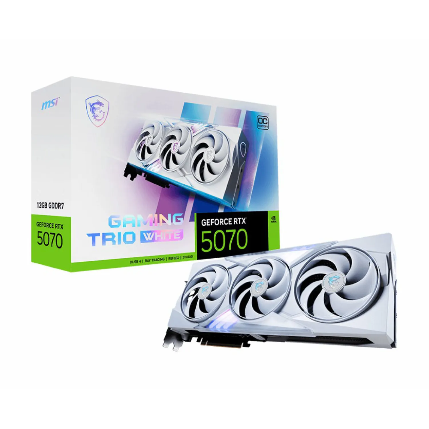 کارت گرافیک MSI RTX 5070 12G Gaming Trio OC White_6917434327c53.webp کارت گرافیک MSI RTX 5070 12G Gaming Trio OC White - تصویر 1