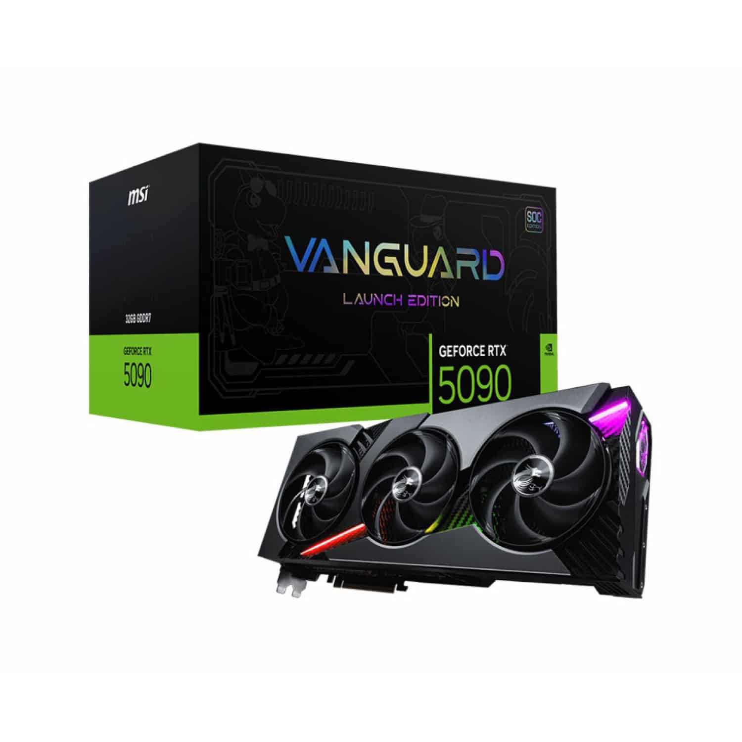 کارت گرافیک MSI RTX 5090 32G Vanguard SOC Launch Edition_691ae278dcb82.jpeg کارت گرافیک MSI RTX 5090 32G Vanguard SOC Launch Edition - تصویر 1