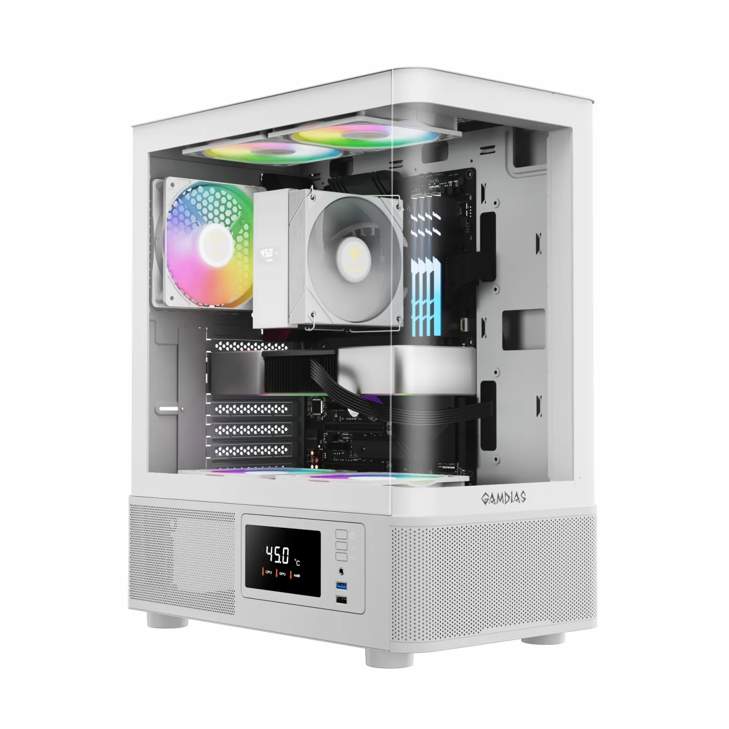 کیس Gamdias Atlas E2 CG – White_690a8bba2c6b7.webp کیس Gamdias Atlas E2 CG - White - تصویر 1
