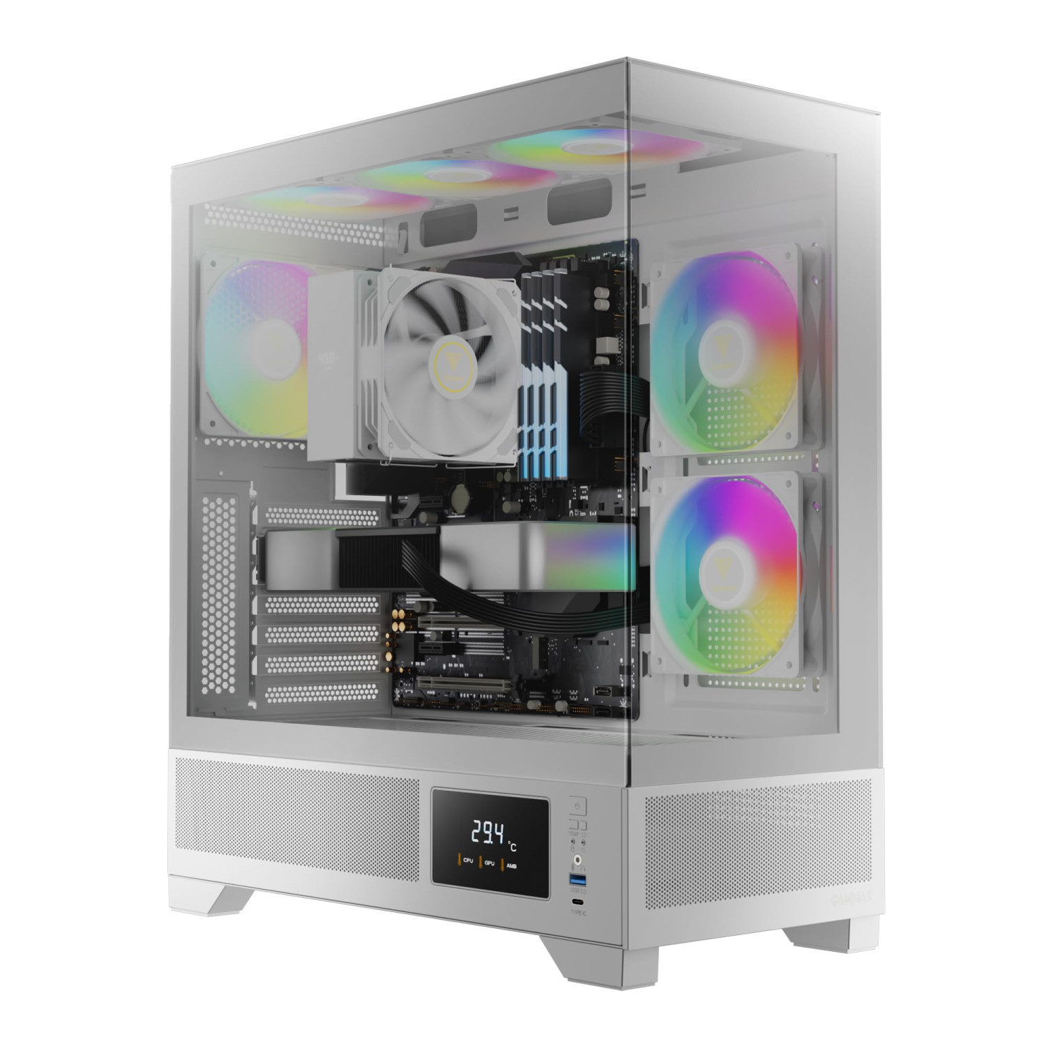 کیس Gamdias Atlas M1 – White_6912ff67bb822.jpeg کیس Gamdias Atlas M1 - White - تصویر 1